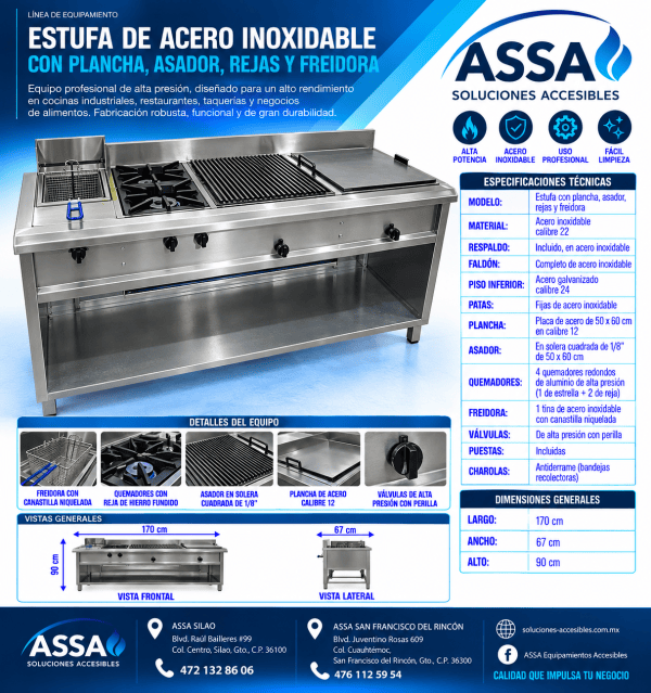 Estufa ASSA de 2 metros