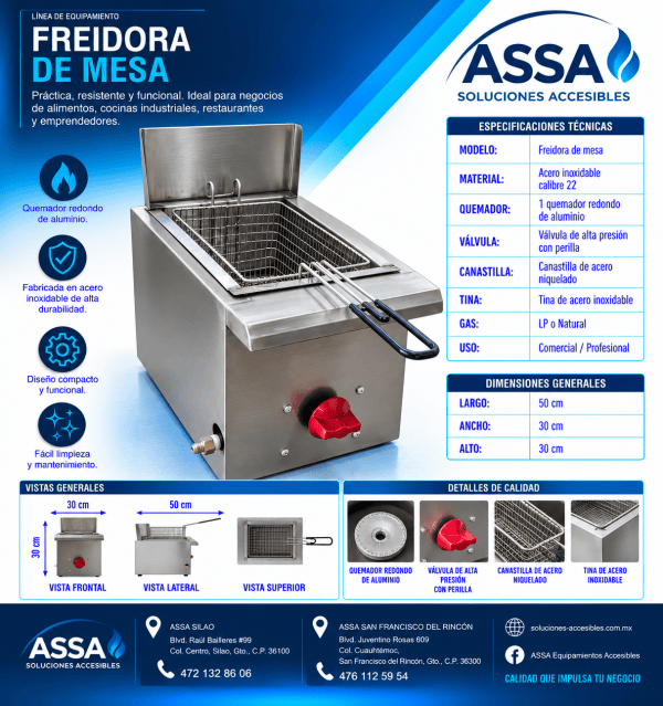 Freidora de mesa