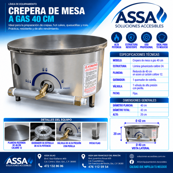 Crepera de mesa
