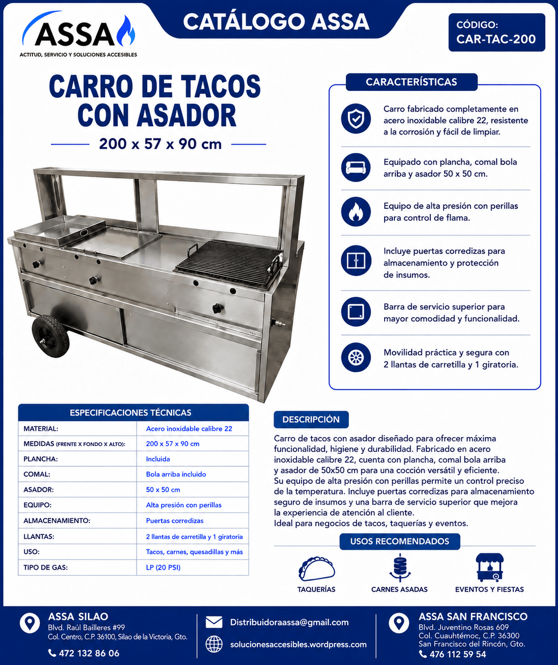 Carro taquero profesional