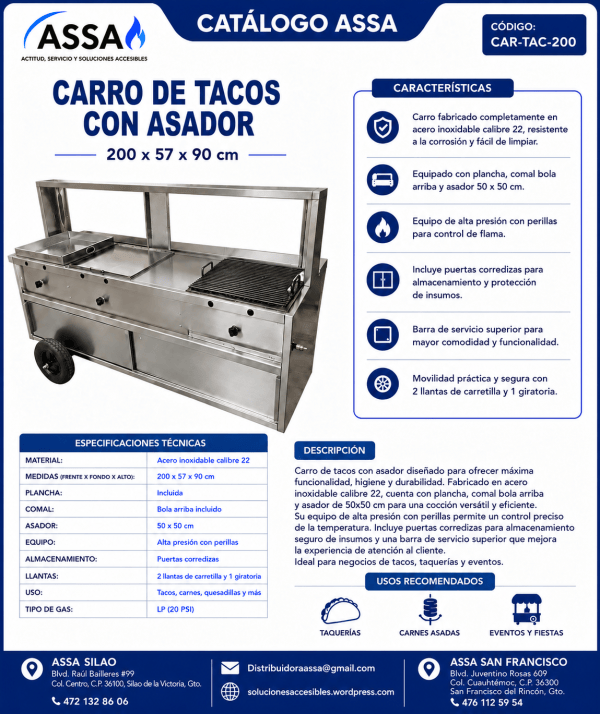 Carro taquero profesional